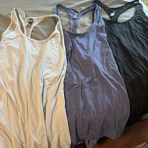 Women's Racerback Tank Top Set - Black, Blue, White